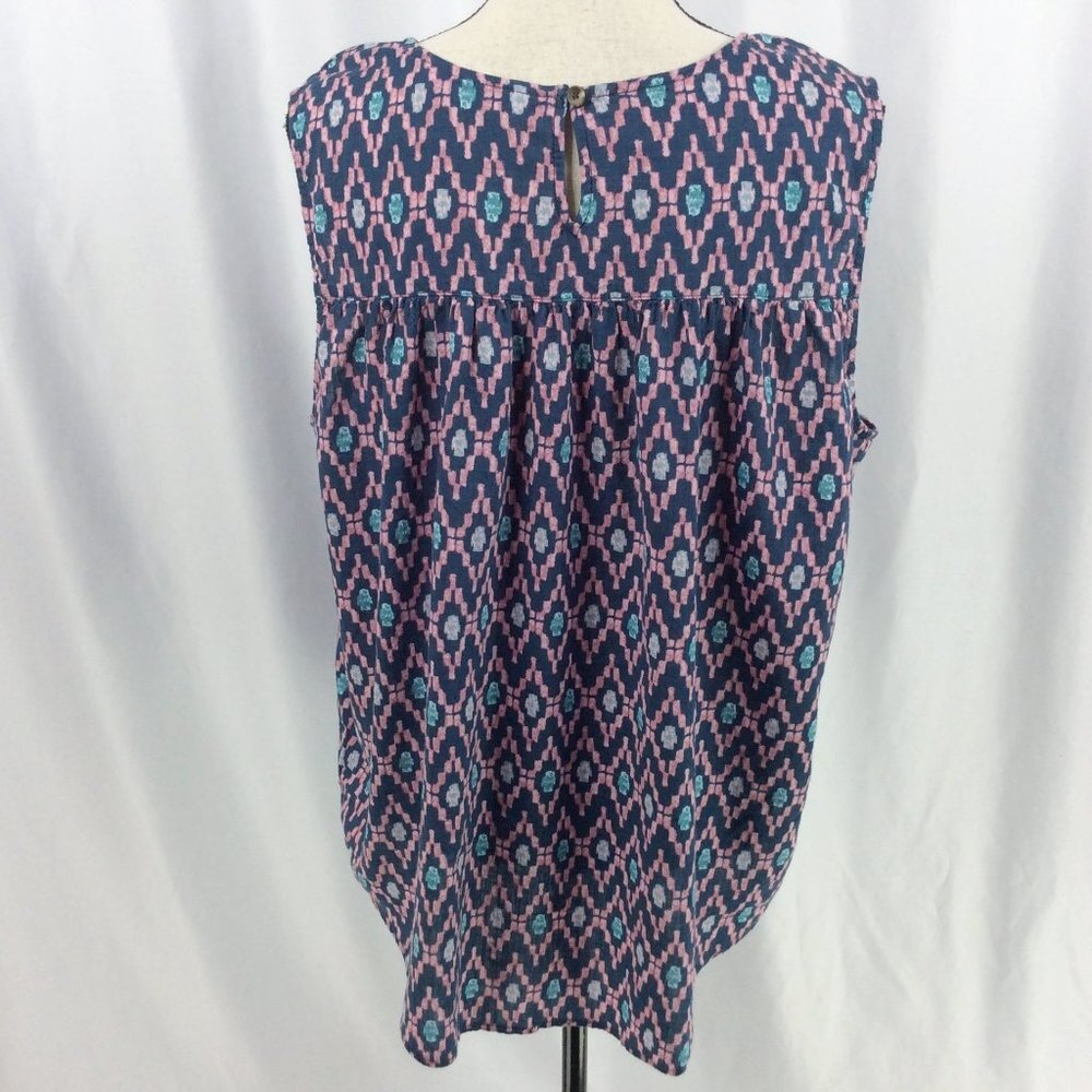 Sonoma Tank Top Womens Size XXL 2XL Blue Pink Aztec Western Boho Peasant - Picture 3 of 7